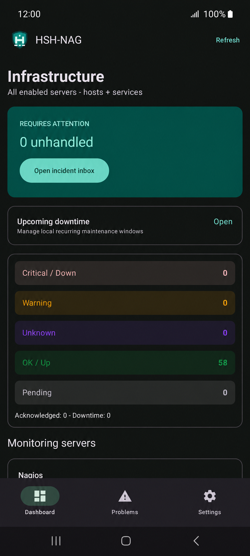 HSH-NAG dashboard overview